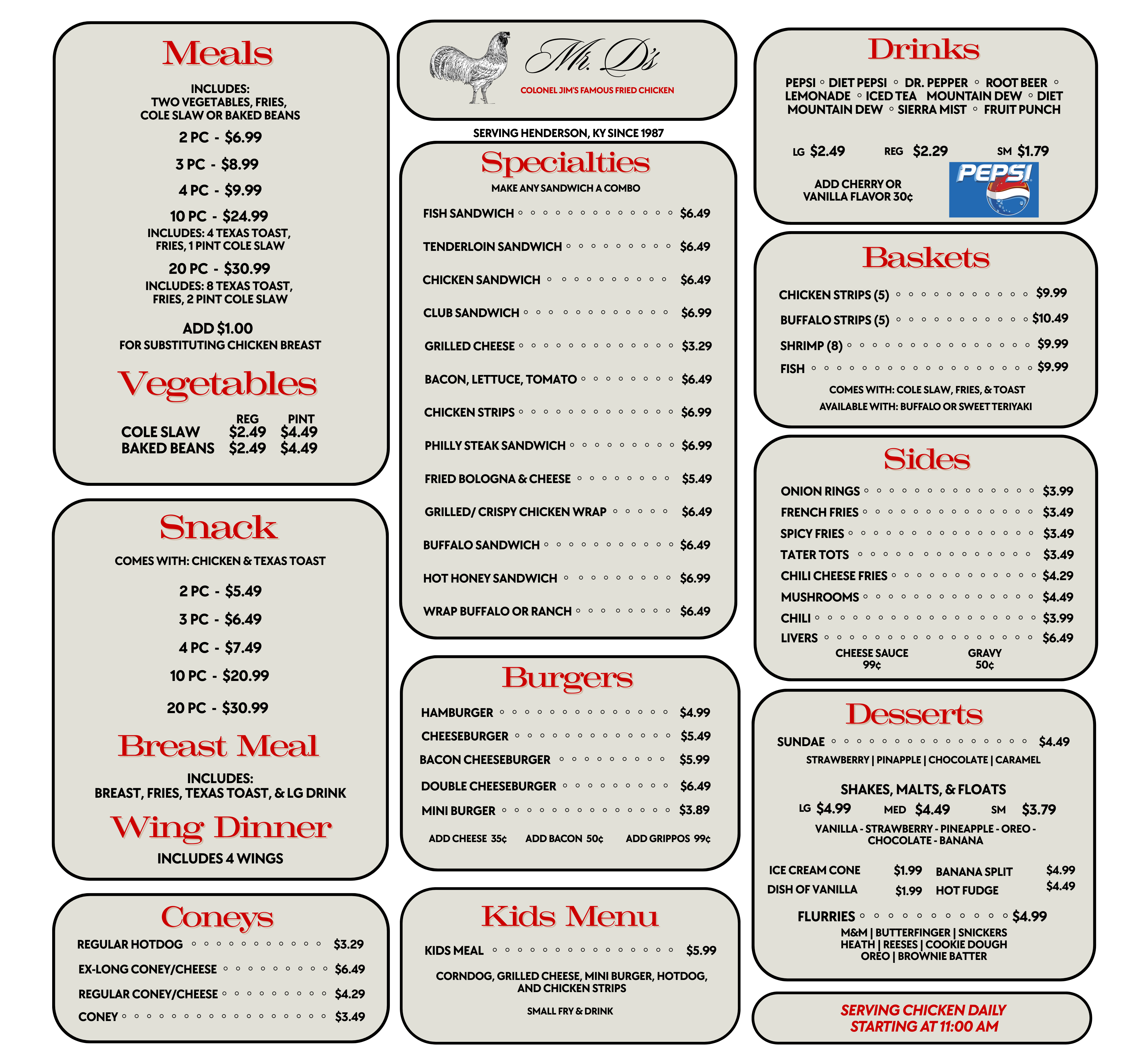 Restaurant Menu